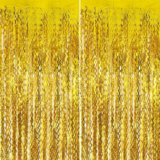 Gold Streamers Backdrop Curtains, Golden Birthday Party Decorations, Gold Wall Decor, Graduation Party Decorations, Bachelorette Parties Favor, Anniversary Decor, New Years Eve Party Supplies 2025