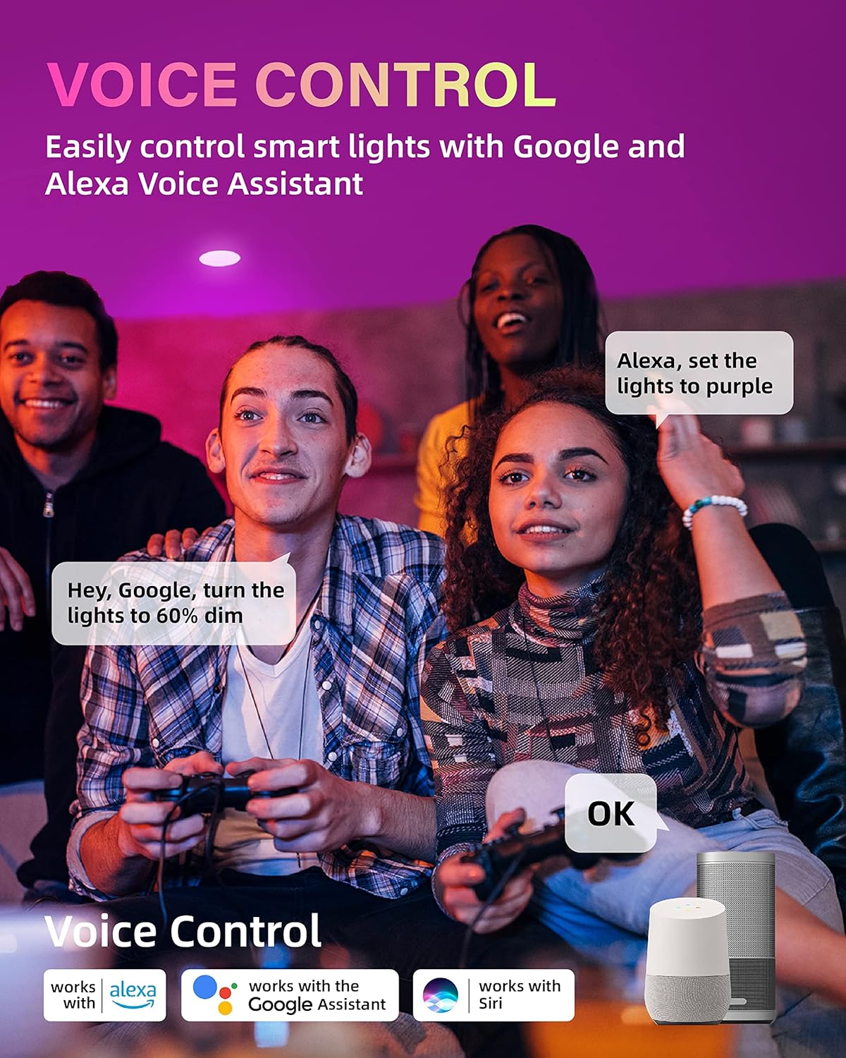 12 Pack Smart Recessed Lighting 4 Inch, Ultra-Thin LED Recessed Lighting 9W 700LM Smart Downlight with Junction Box, Compatible with Alexa/Google Assistant - ETL and Energy Star Certified