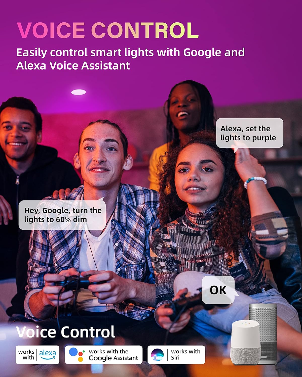 12 Pack Smart Recessed Lighting 6 Inch, Ultra-Thin LED Recessed Lighting 12W 1200LM Smart Downlight with Junction Box, Compatible with Alexa/Google Assistant - ETL and Energy Star Certified