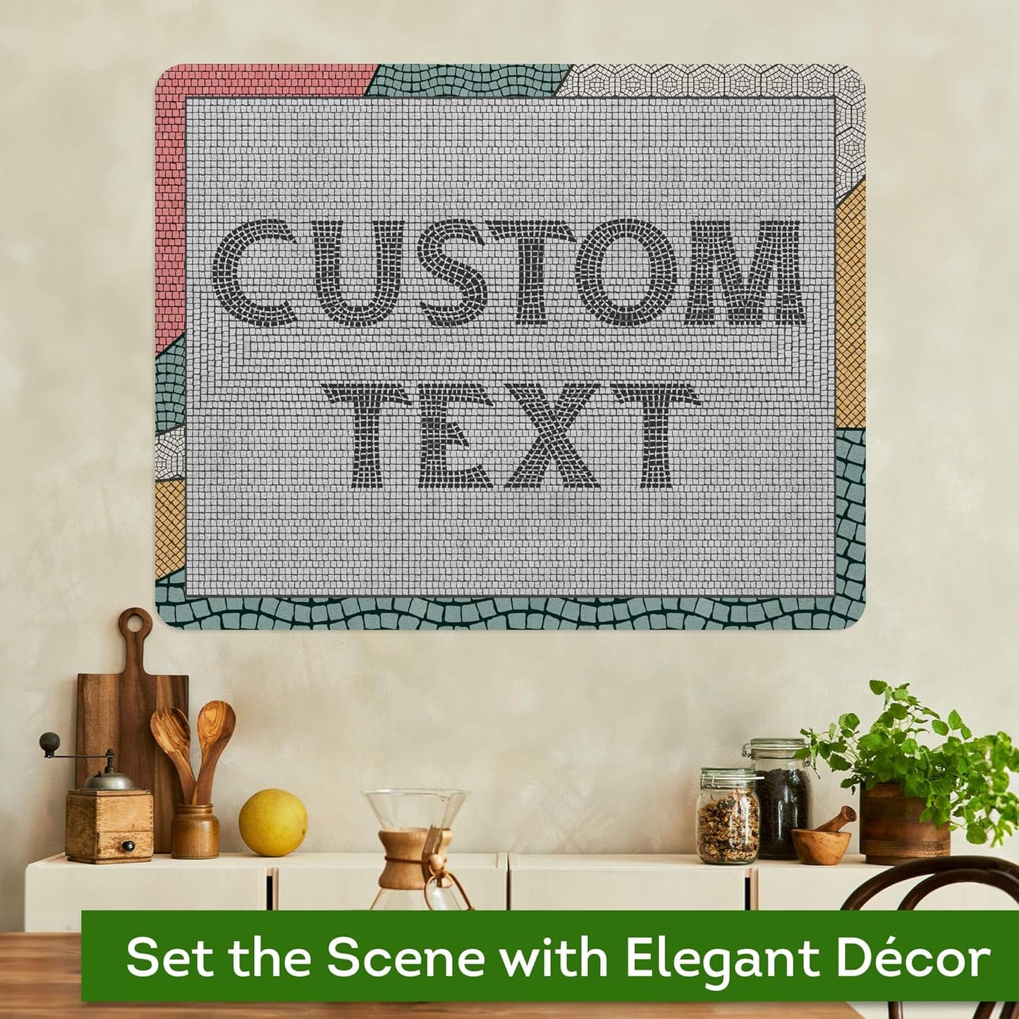 Custom Sign, Custom Street Sign, 11 Font Colors, 13 Font Styles, 4 Hole Options, 22 Sizes, 24x30 Inches, Rust Free DiBound, Fade Resistant, Made in USA by My Sign Center (Fauxsaic 2)