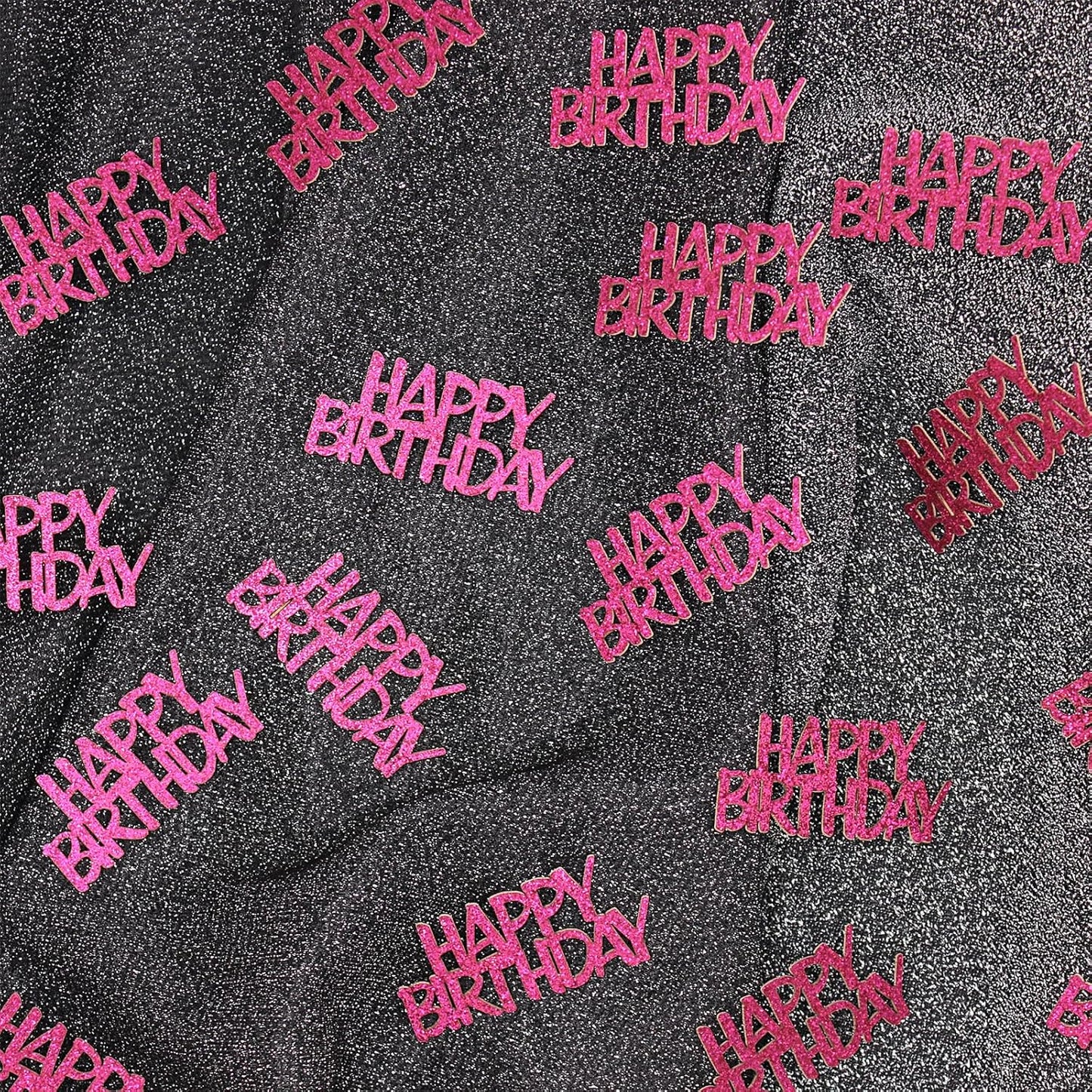 Hot Pink Happy Birthday Confetti Girl Birthday Party Decorations Glitter Table Scatters for Adult Women Birthday Anniversary DIY Crafts Party Supplies 100PC