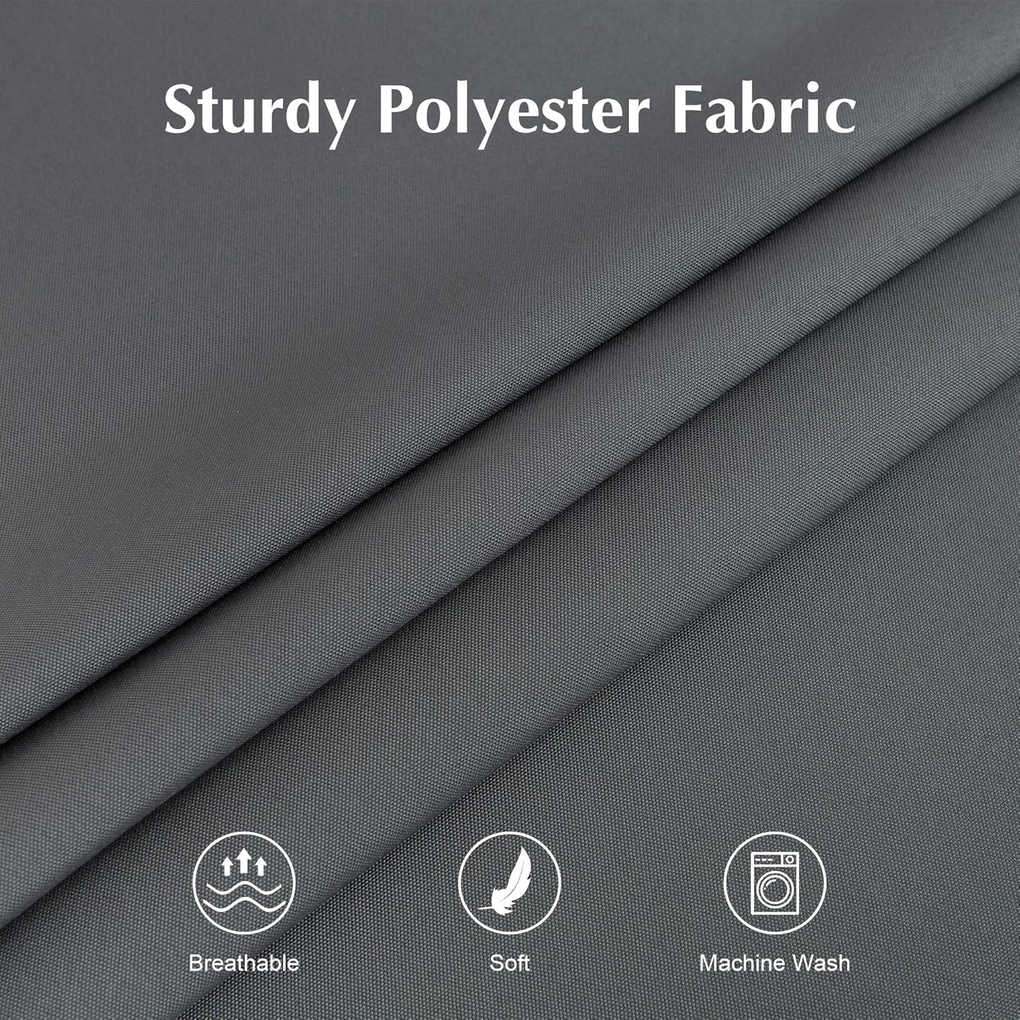 2 Pack Square Table Cloth 48X48 Inch Grey Washable Fabric Tablecloth Polyester Solid Dining Table Cover for Birthday Party Dinner Holiday Outdoor Indoor