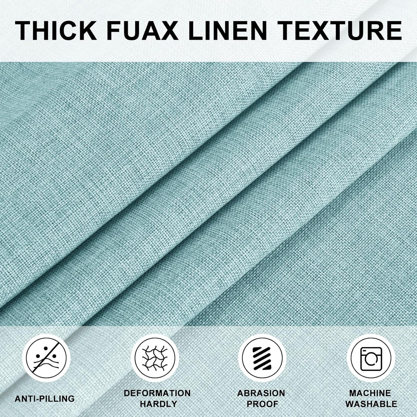 Hiasan Round Tablecloth 30 Inch Linen - Wrinkle and Stain Resistant Washable Polyester Fabric Table Cloth for Dining Room Kitchen Party, Aqua