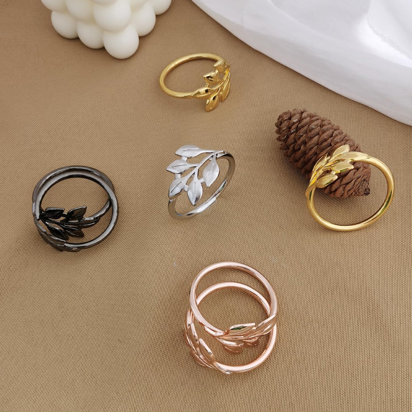 Napkin Ring, Metal Napkin Ring for Table Setting, Wedding, Holiday Party Table