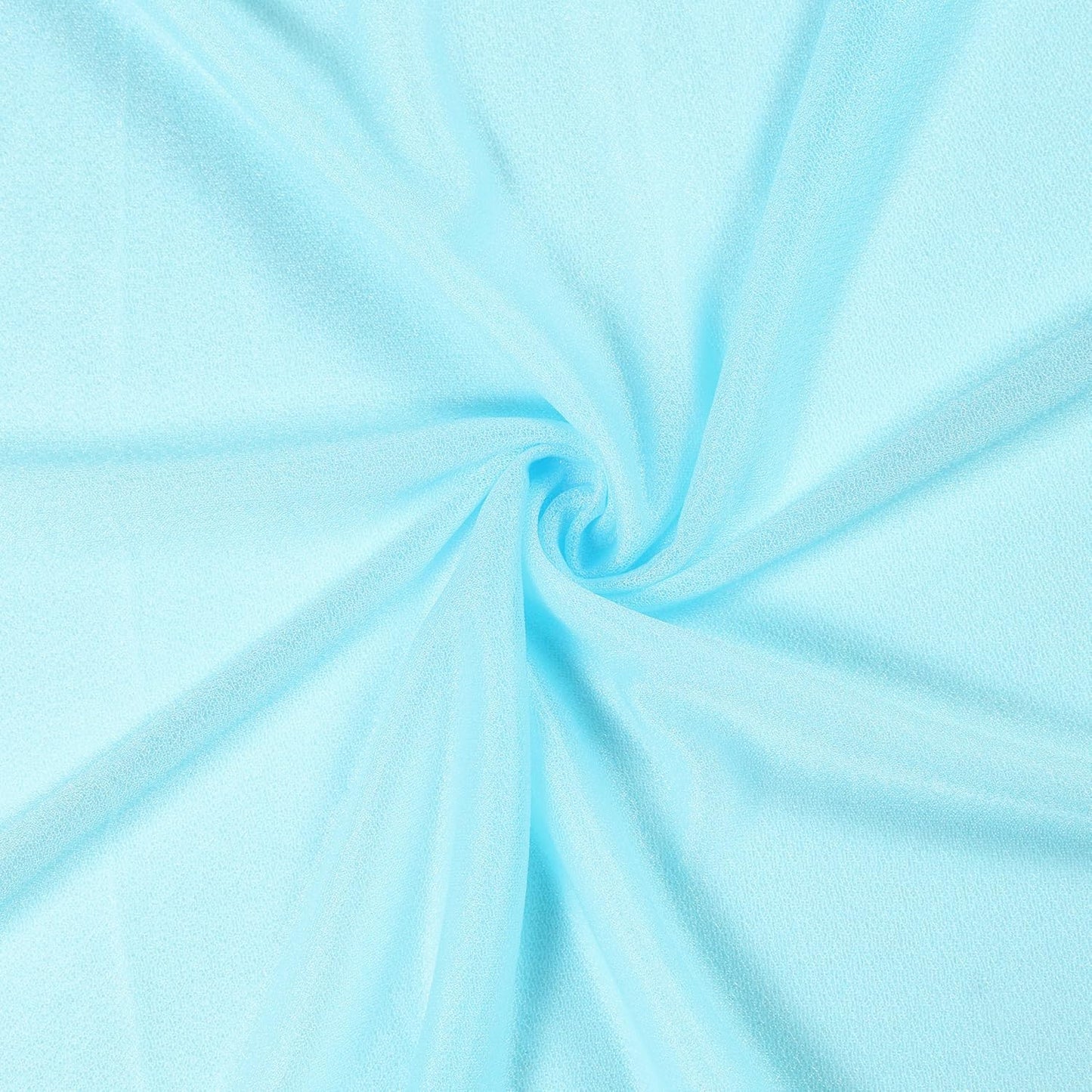 VDS Pack of 1 Panel (30 Inch X 100 Feet) Wedding Arch Draping Fabric Sheer Chiffon Fabric Drapery for Wedding Ceremony Reception Swag Backdrop Canopy Chuppah ARBO Altars Decoration (Teal)
