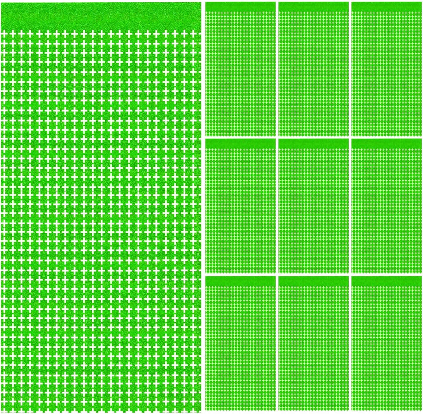 Square Tinsel Curtain Party Backdrop - 10pcs Glitter Foil Fringe Curtain Party Decor Green Photo Booth Backdrop Streamers for Halloween, Christmas, Birthday, Graduation, Wedding Party Decorations