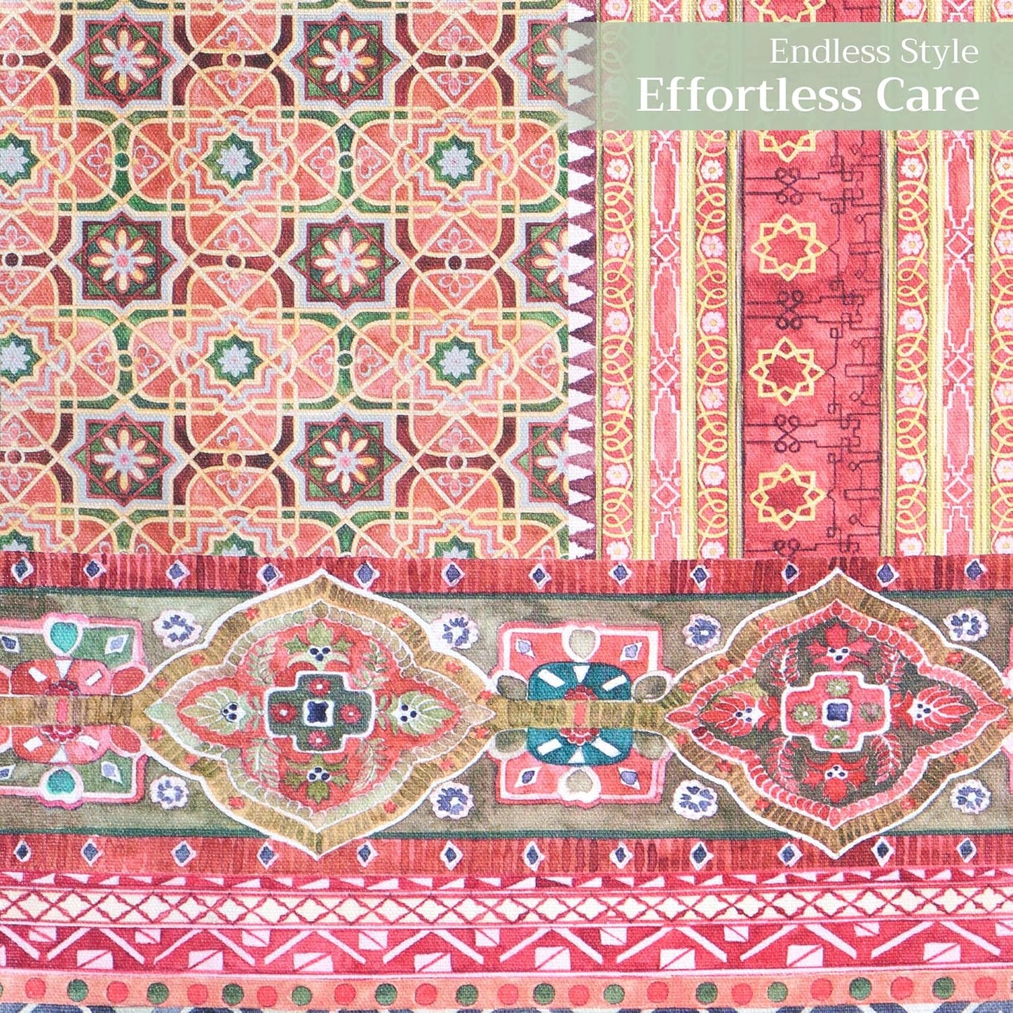 Maison d' Hermine Table Runner 100% Cotton Single Layer Table Runners 108 inches Long for Thanksgiving Christmas Decorations Home Kitchen Dining Party Wedding (Ispahan, 14.5" x 108")