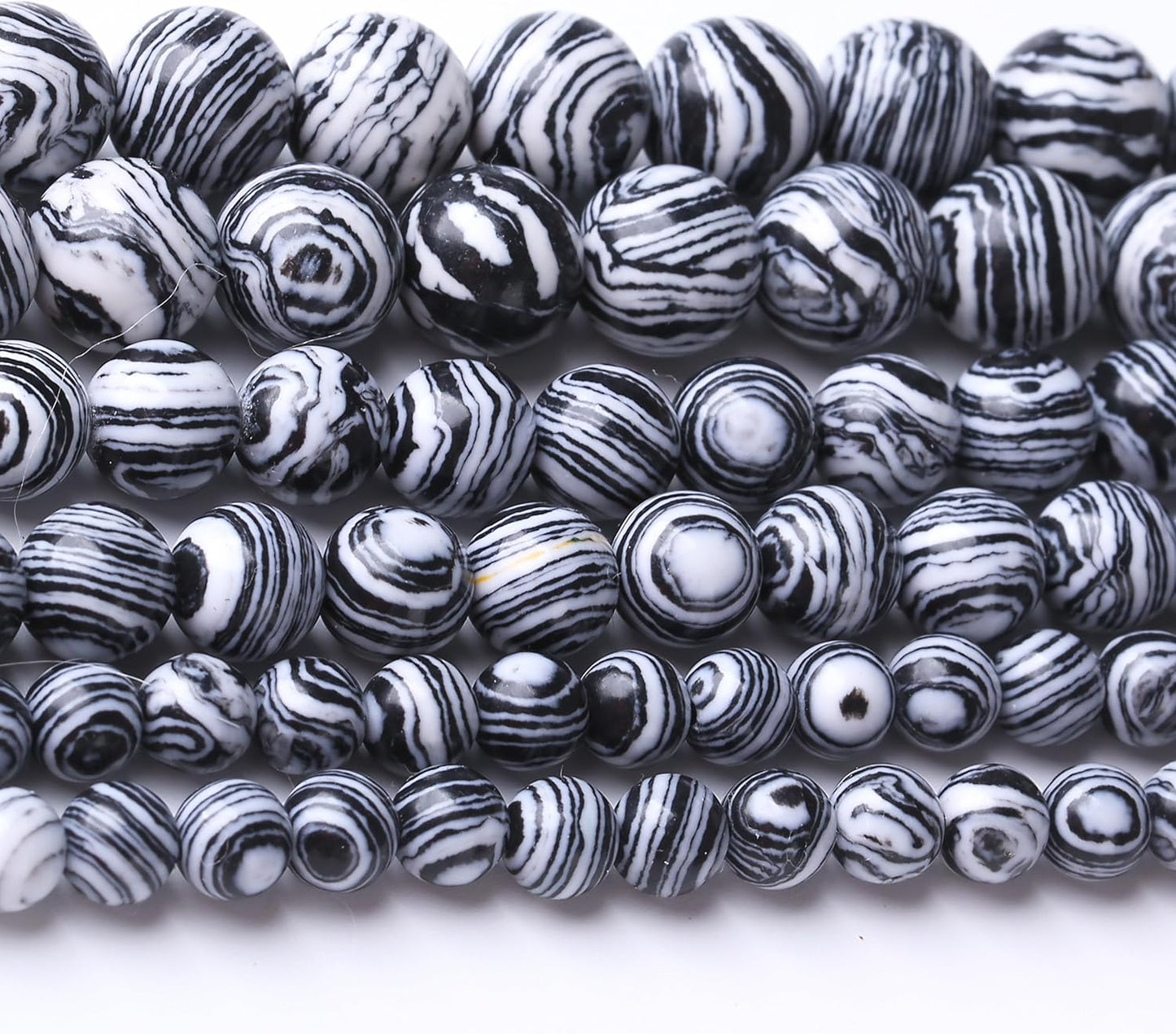 Black Peacock Turquoise Stone Beads Gemstone Round Crystal Energy Jade Beads Stone Beads for Jewelry Making DIY Bracelet Necklace Jewelry Making 1 Strand 15.5inch 45PCS 8MM