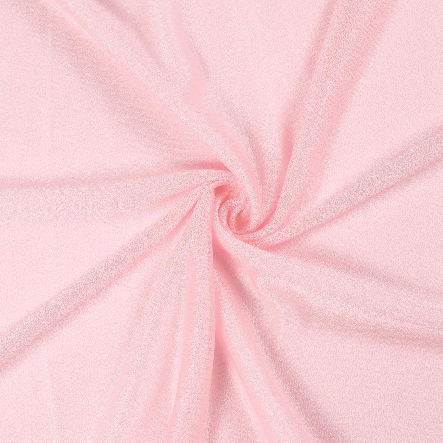 VDS Pack of 1 Panel (30 Inch X 20 Feet) Wedding Arch Draping Fabric Sheer Chiffon Fabric Drapery for Wedding Ceremony Reception Swag Backdrop Canopy Chuppah ARBO Altars Decoration (Blush Pink)