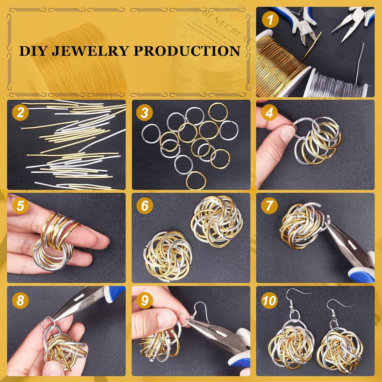 BENECREAT 15 Gauge 220FT Black Aluminum Wire Anodized Jewelry Craft Wire for Floral Beading, Plant Gardening, Decor