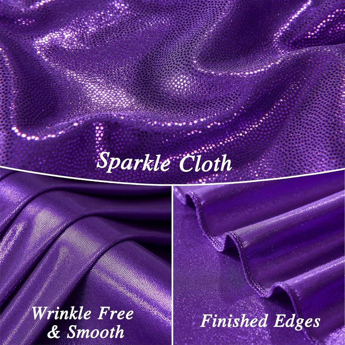 10x10 ft Purple Sequin Backdrop Curtain Panels for Parties, Wrinkle Free Glitter Photo Backdrop Drapes 2 Panels 5x10FT Shimmer Back Drop Cloth for Wedding Birthday Christmas Photography Background