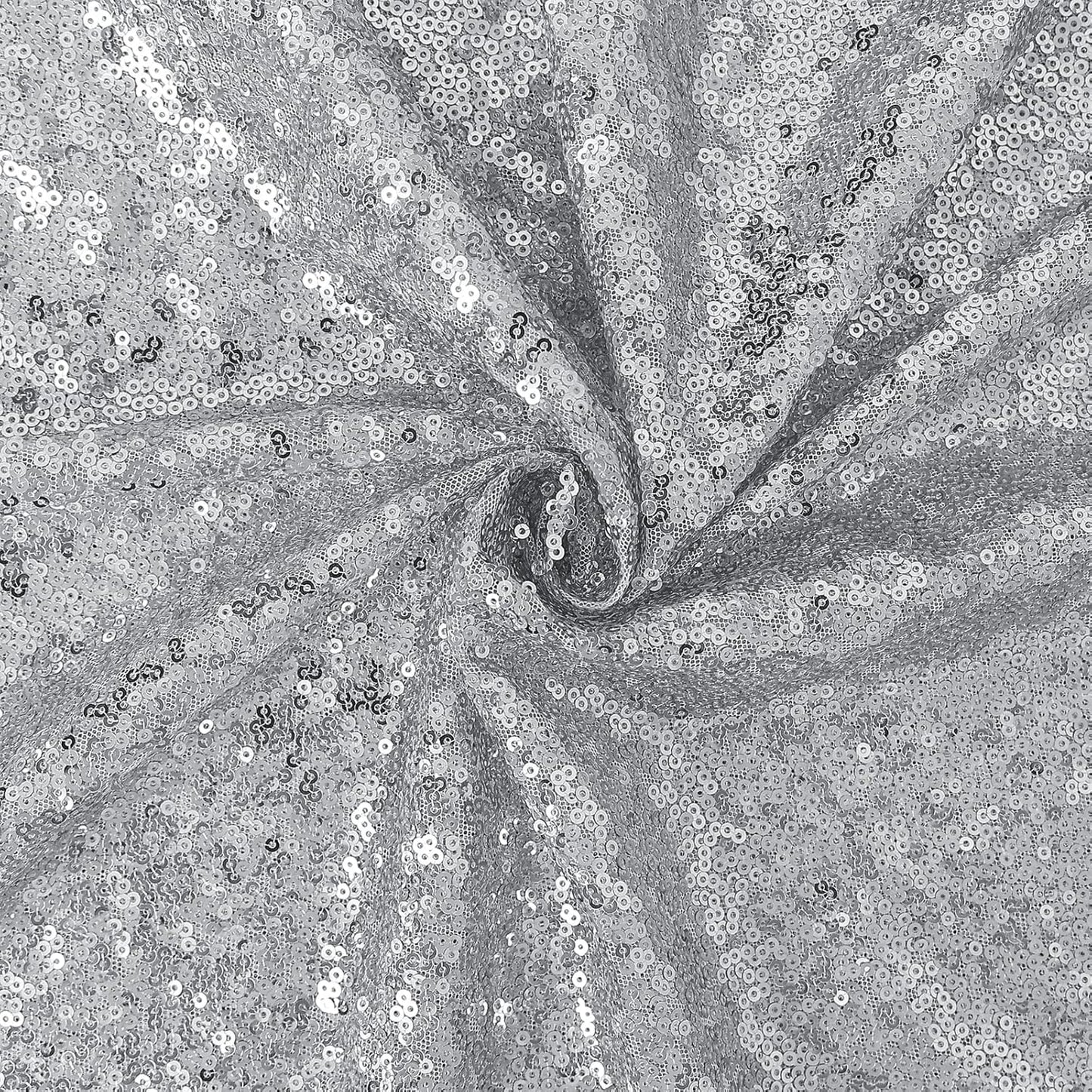 OQSQ Silver Sequins Tablecloth 60x102 inch, Sparkly Glitter Table Cover for Wedding Birthday Party Prom Decorations