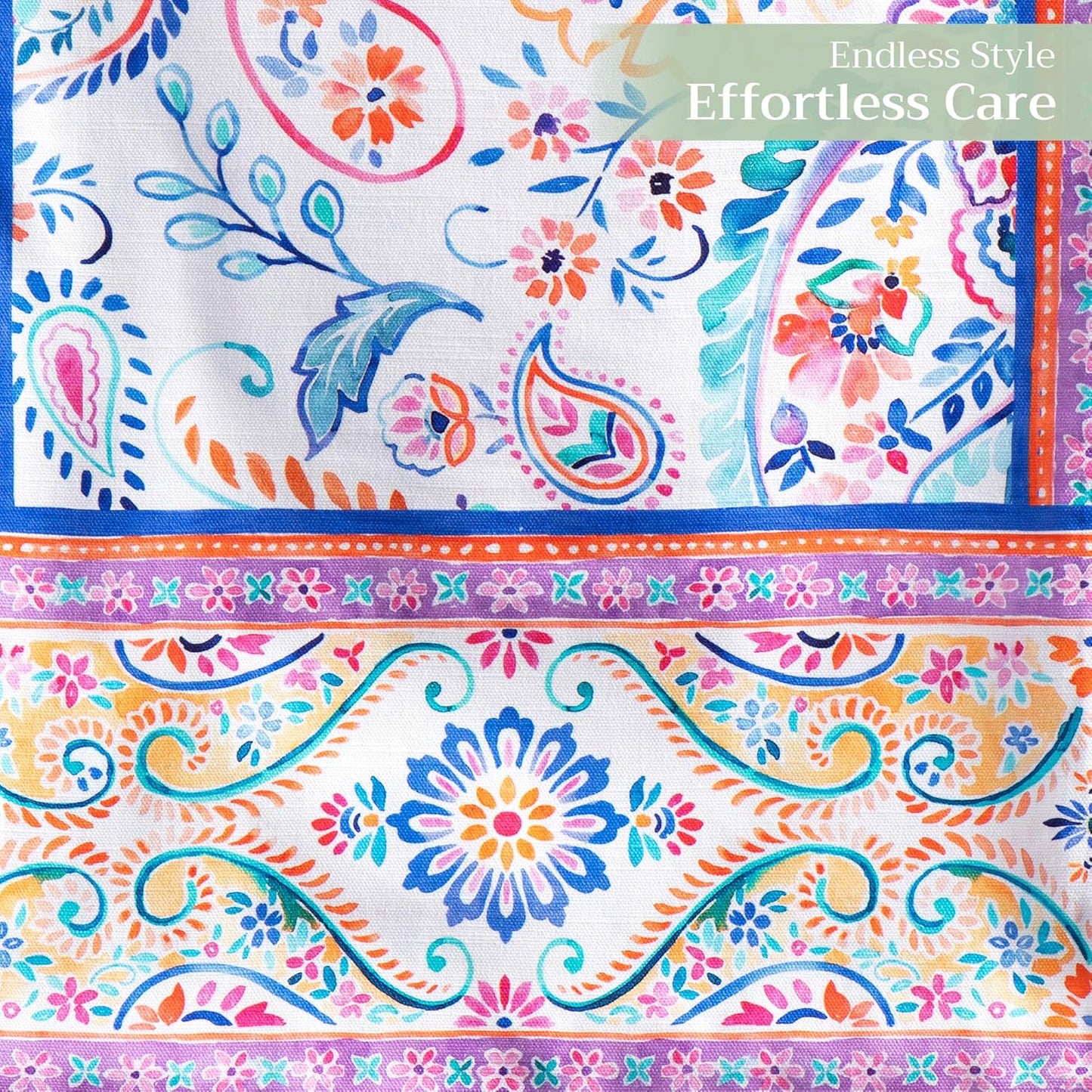 Maison d' Hermine Table Runner 100% Cotton Double Layer Table Runners 72 inches Long Decorative for Home Kitchen Dining Party Wedding Bridal Shower Spring Summer (Indian Floral, 14.50" x 72")