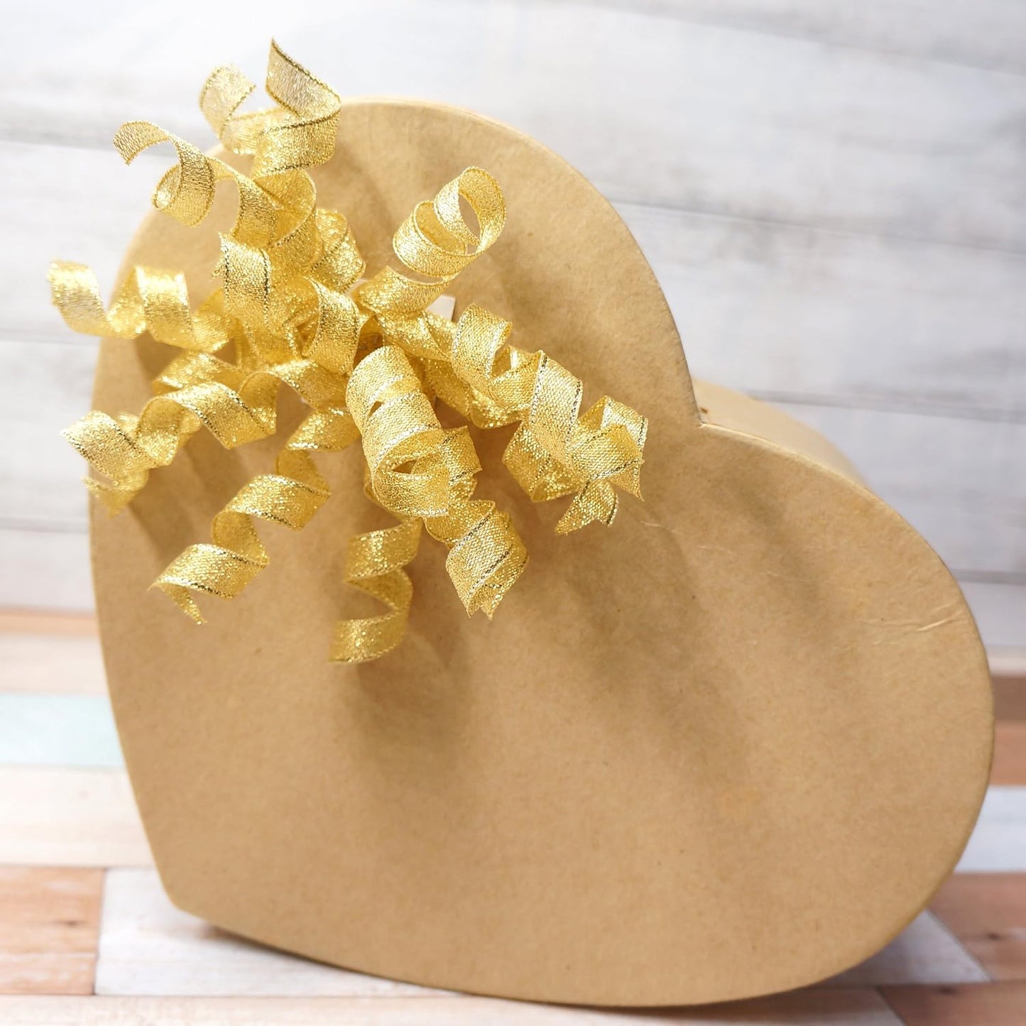 CT CRAFT LLC Gold Metallic Burst Curly Ribbon Bow 4" Wide x 6 Counts Gift Wrapping Pre-Tied Self-Adhesive Tab for Birthday Present Box Wine Bottle Baby Shower Party Christmas Hanukah