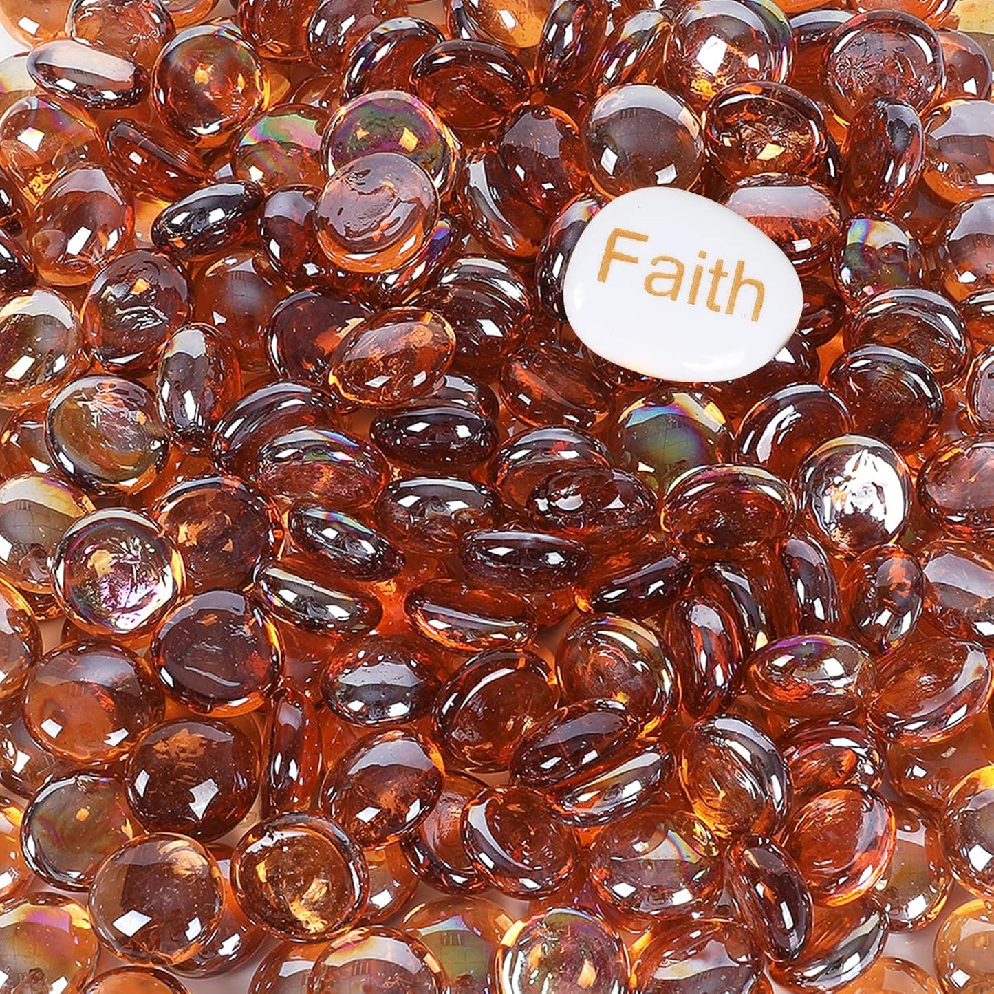 11LB Amber Flat Glass Marbles for Vase Filler, Aquariums, Hydroponics, Home Decor & DIY Crafts
