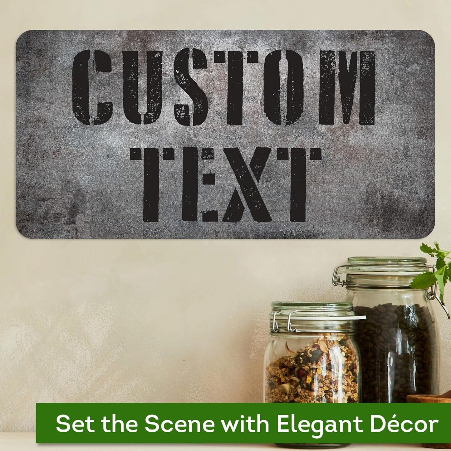 Custom Sign, Custom Street Sign, 11 Font Colors, 13 Font Styles, 4 Hole Options, 22 Sizes, 6x12 Inches, Rust Free DiBound, Fade Resistant, Made in USA by My Sign Center (Grunge Metal)