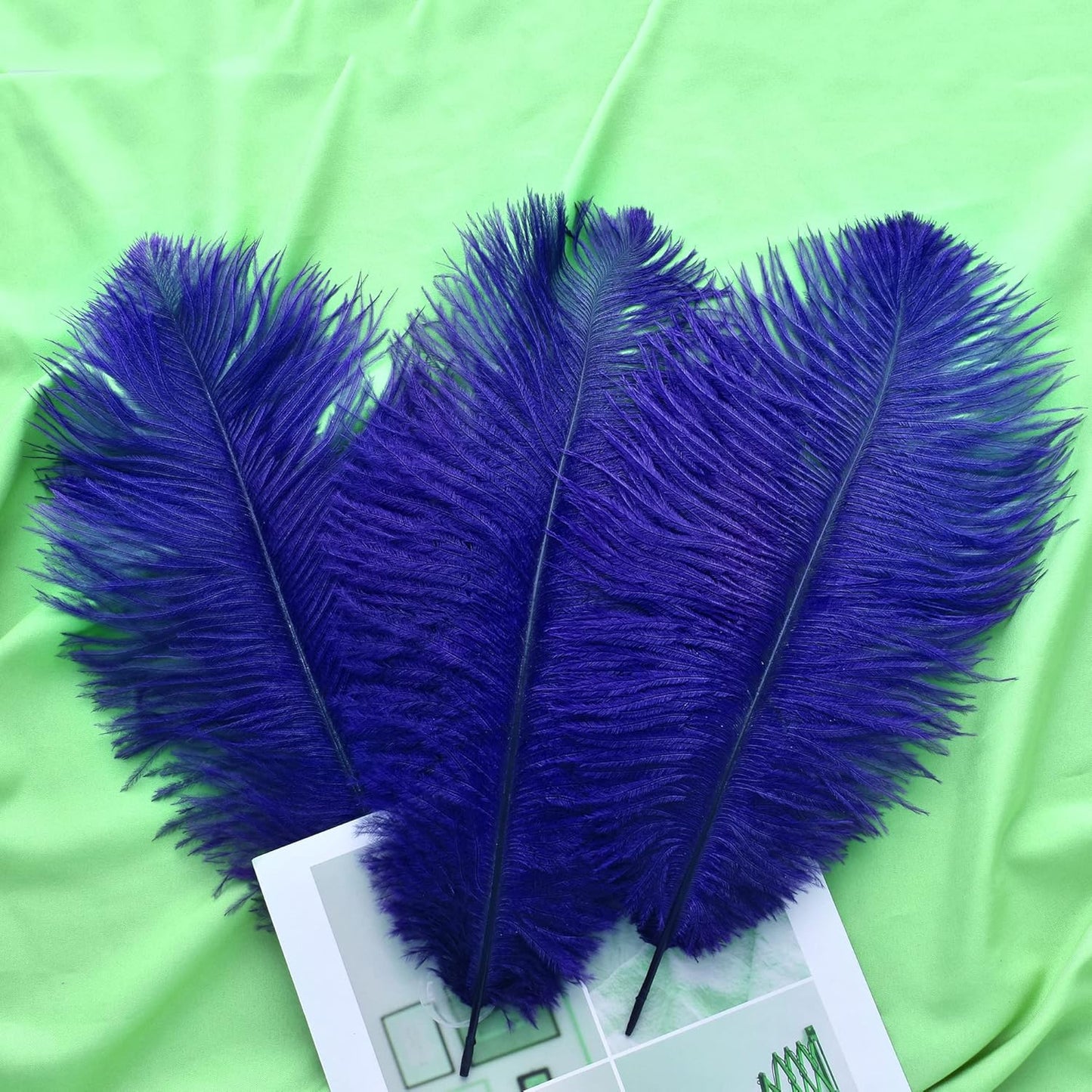 Ballinger Royal Blue Ostrich Feathers - 24Pcs 8-10inch Craft Feathers for Party Centerpieces, Flower Arrangement and Home Decor