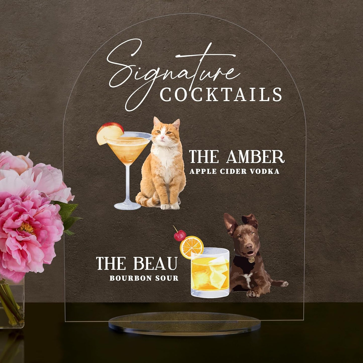Pet Signature Drink Wedding Signs
