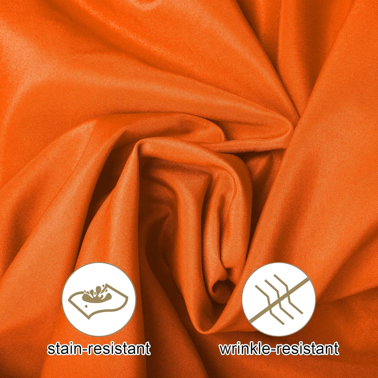 Ascoza 2pack 70 Inch Orange Round Tablecloth in Washable Polyester Fabric for Wedding/Banquet/Restaurant/Parties