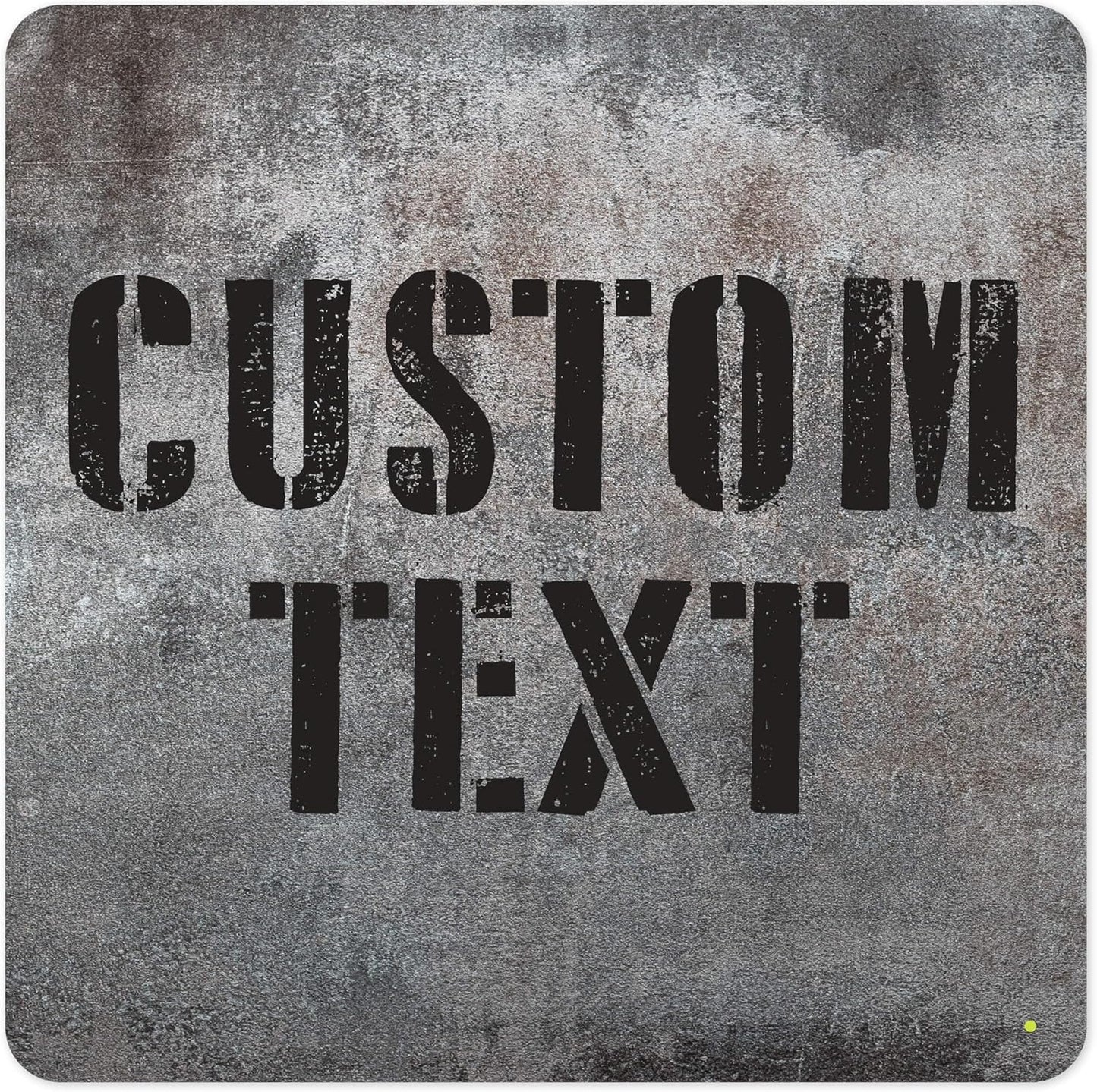 Custom Sign, Custom Street Sign, 11 Font Colors, 13 Font Styles, 4 Hole Options, 22 Sizes, 24x24 Inches, Rust Free DiBound, Fade Resistant, Made in USA by My Sign Center (Grunge Metal)