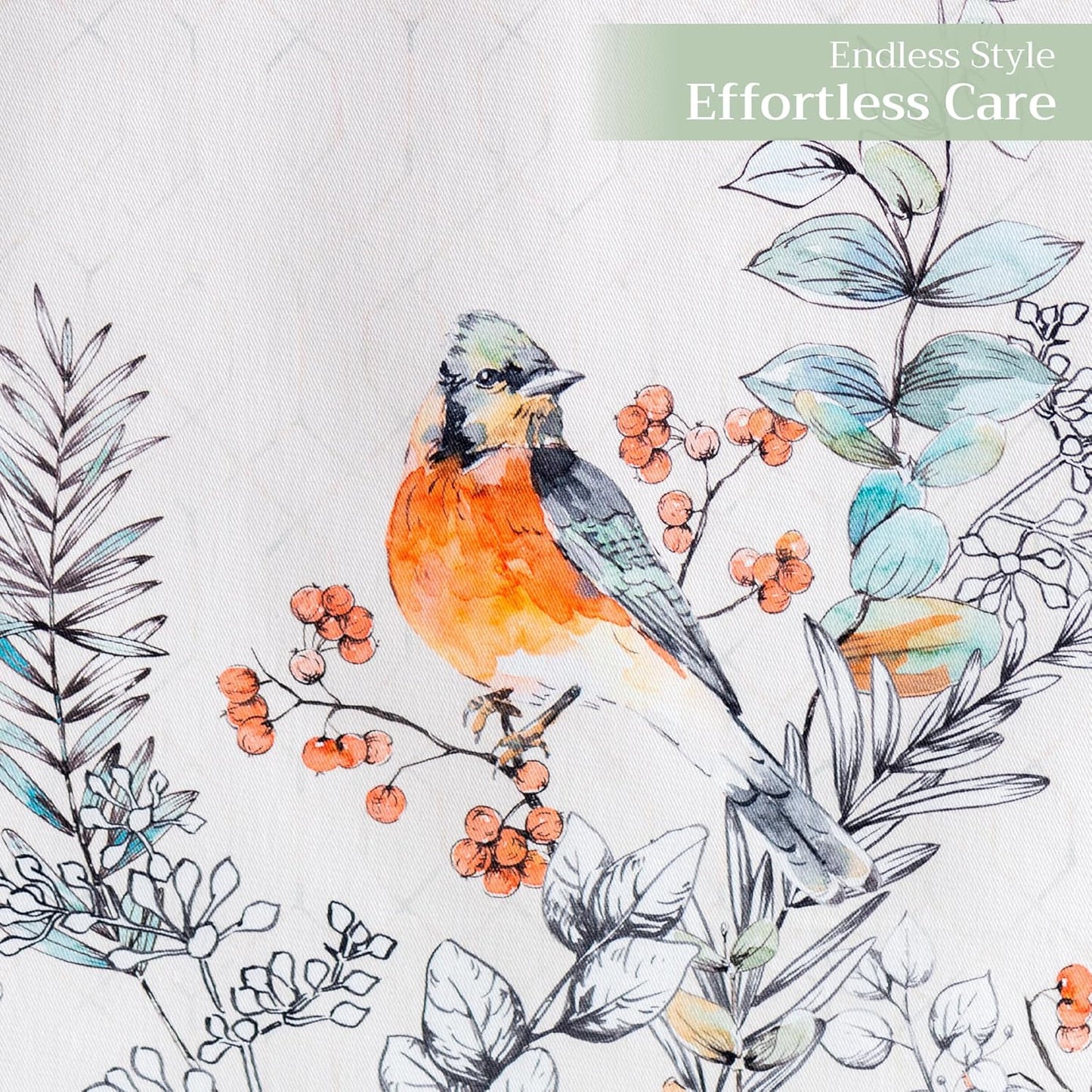 Maison d' Hermine Table Runner 100% Cotton Single Layer Table Runners 72 inches Long for Thanksgiving Christmas Decorations Home Kitchen Dining Party Wedding (Whitish Shabby Chique, 14.5" x 72")