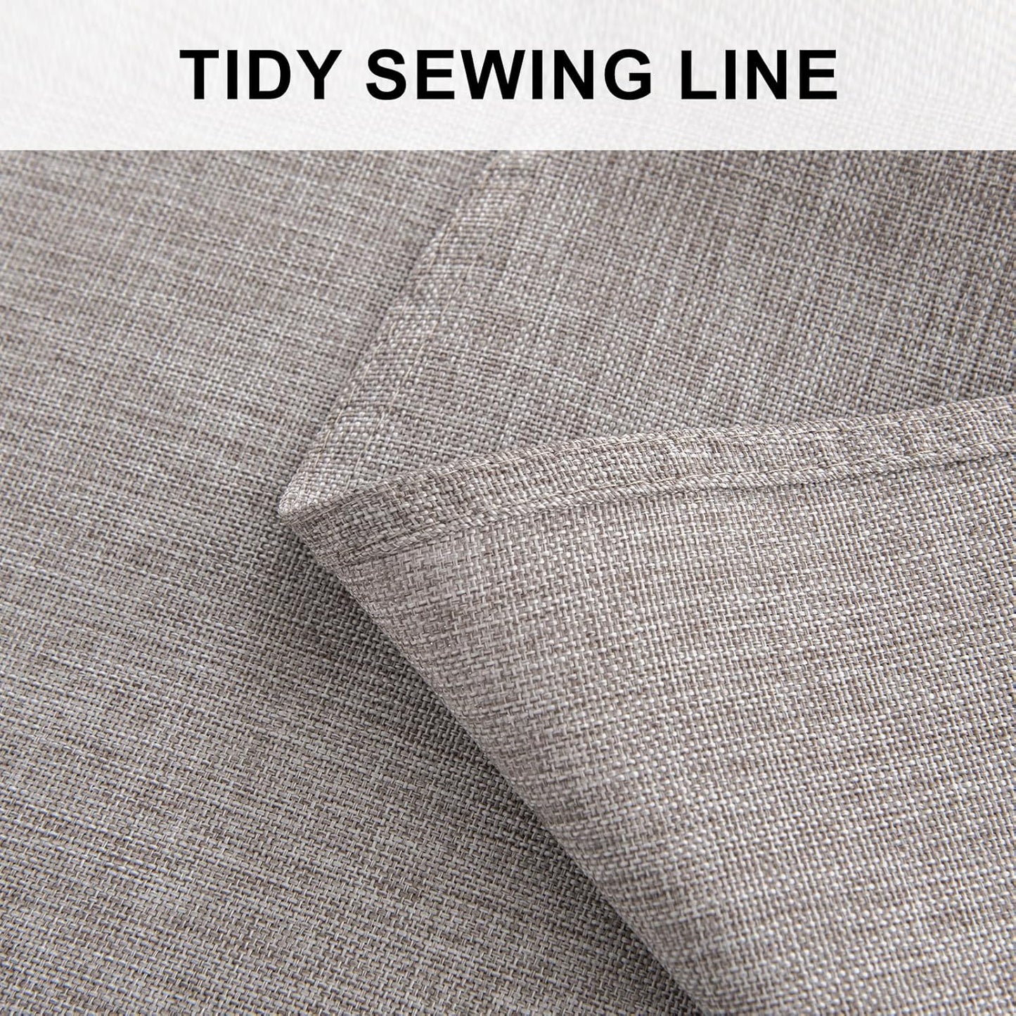 Hiasan 45 Inch Round Tablecloth Linen - Wrinkle and Stain Resistant Washable Polyester Fabric Table Cloth for Patio Dining Room Kitchen Party, Stone