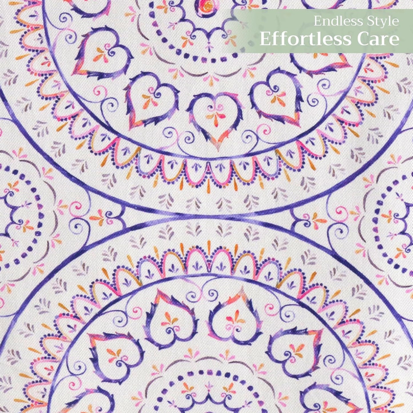 Maison d' Hermine Table Runner 100% Cotton Double Layer Table Runners 72 inches Long Decorative for Home Kitchen Dining Party Baby Shower Wedding Bridal Shower Spring Summer (Mandala, 14.50" x 72")