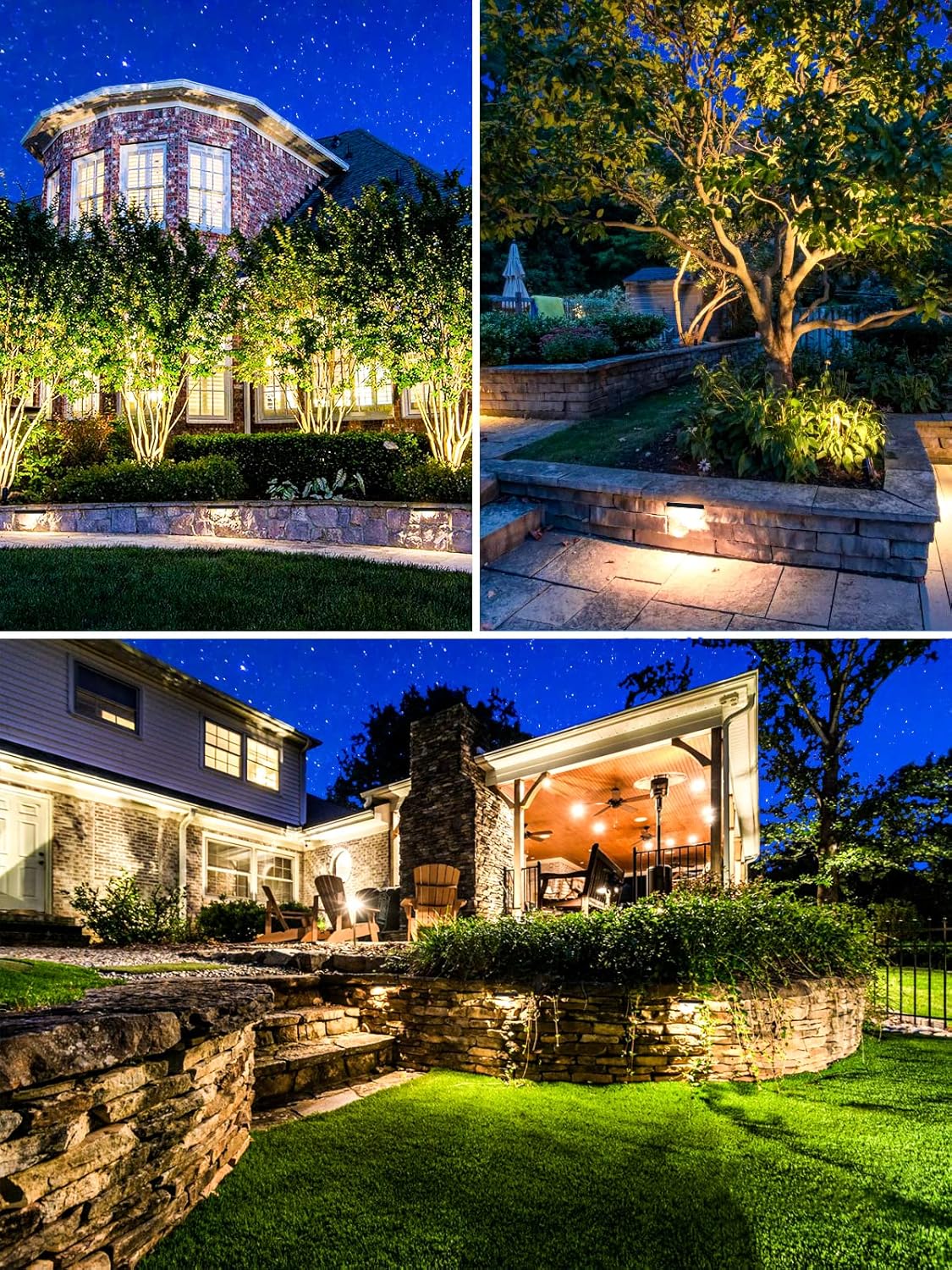 5W Retaining Wall Lights 7 inch LED Hardscape Lighting Low Voltage Landscape Paver Lights 12V Step Lights Outdoor IP66 Waterproof 3000K Soft White Stair Deck Lighting (12 Pack+ Connectors)