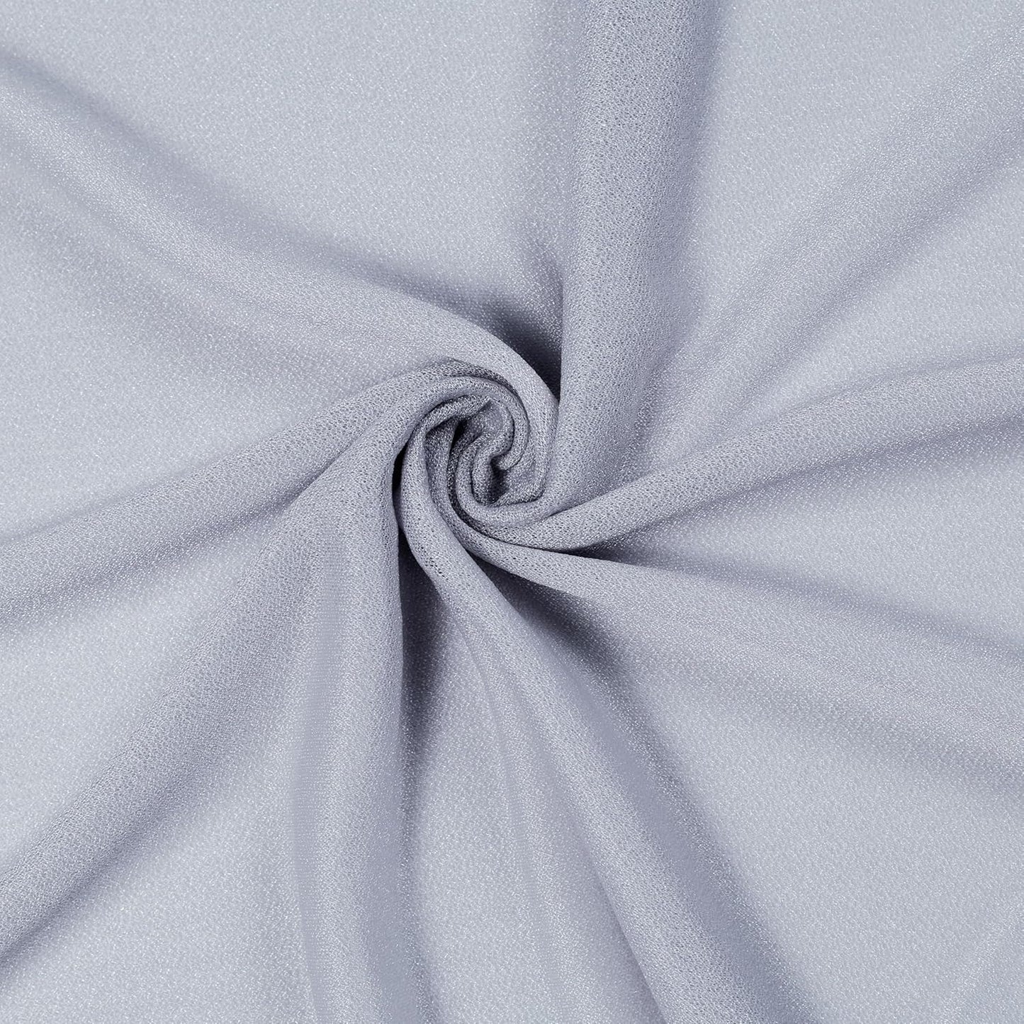 VDS Pack of 2 Panel (30 Inch X 40 Feet) Wedding Arch Draping Fabric Sheer Chiffon Fabric Drapery for Wedding Ceremony Reception Swag Backdrop Canopy Chuppah ARBO Altars Decoration (Cool Grey)