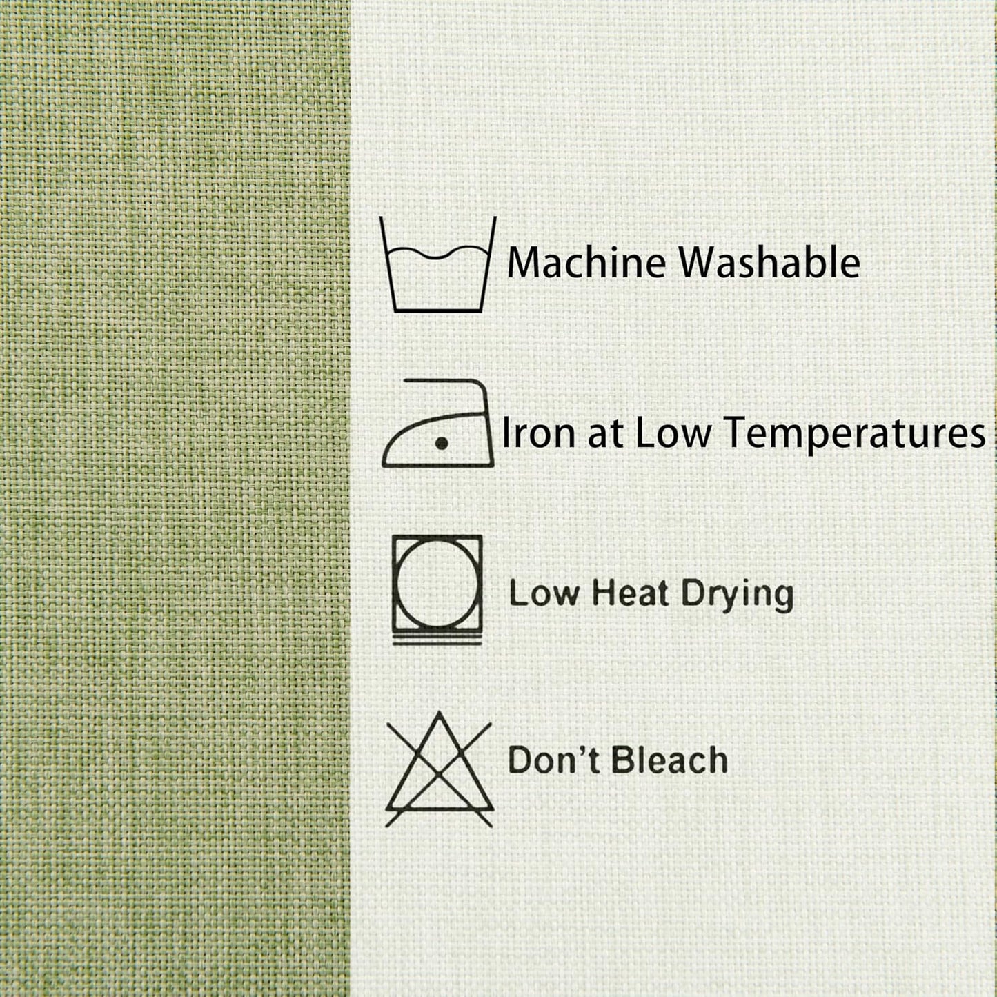 Hiasan Faux Linen Rectangle Tablecloth - Wrinkle and Stain Resistant Washable Table Cloth for Kitchen Dining Room Holiday Table Cover for Dinner, Green, 60 x 140 Inch