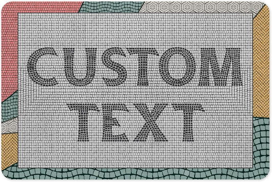Custom Sign, Custom Street Sign, 11 Font Colors, 13 Font Styles, 4 Hole Options, 22 Sizes, 12x18 Inches, Rust Free DiBound, Fade Resistant, Made in USA by My Sign Center (Fauxsaic 2)