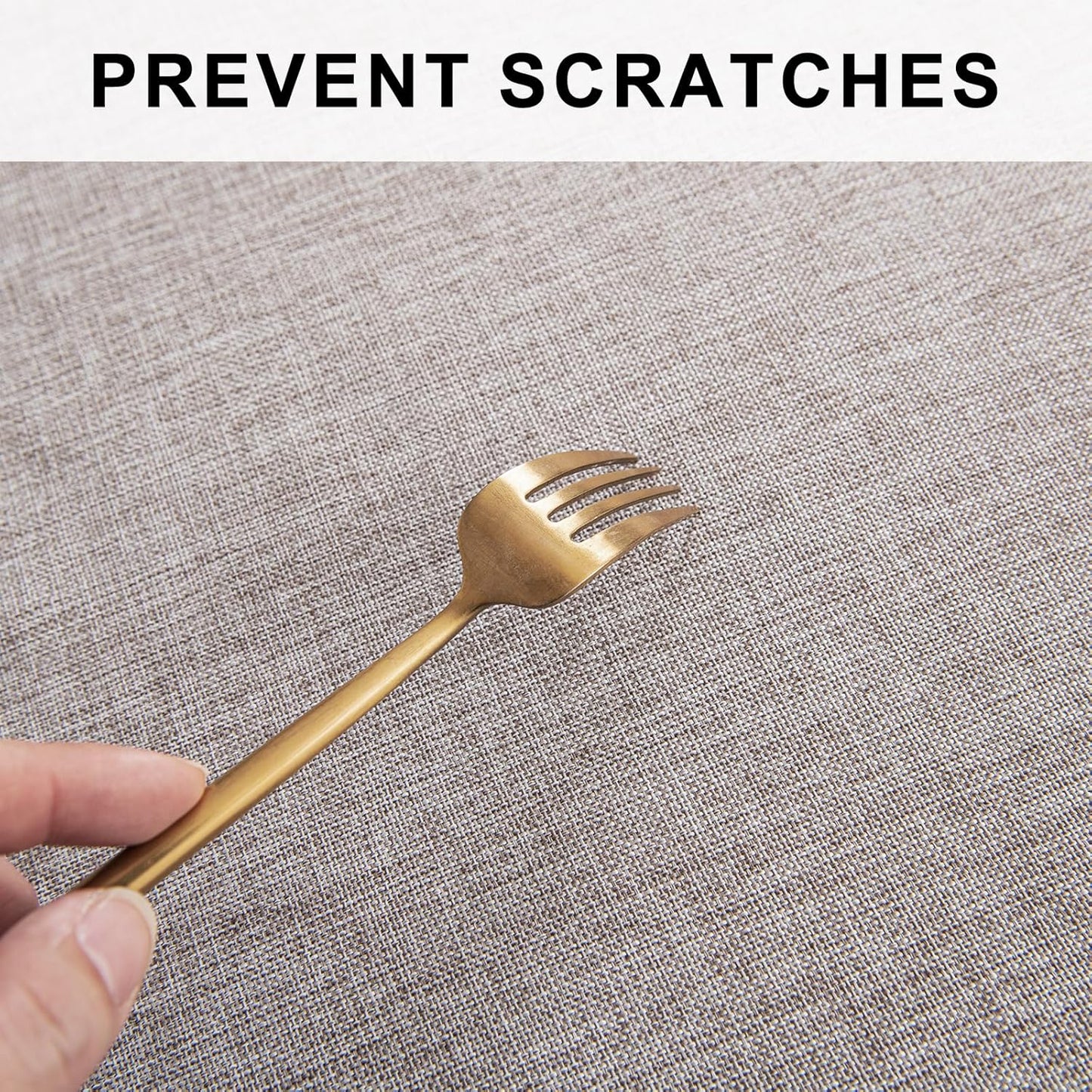 Hiasan Round Linen Tablecloth 50 Inch - Wrinkle and Stain Resistant Washable Polyester Fabric Table Cloth for Dining Room Kitchen Party, Stone