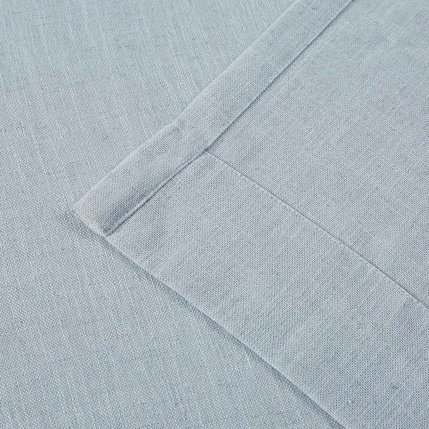 Vision Home Blue Fog Pinch Pleated Semi Sheer Curtains Textured Linen Blended Light Filtering Window Curtains 102 inch for Living Room Bedroom Pinch Pleat Drapes with Hooks 2 Panels 40" Wx102 L