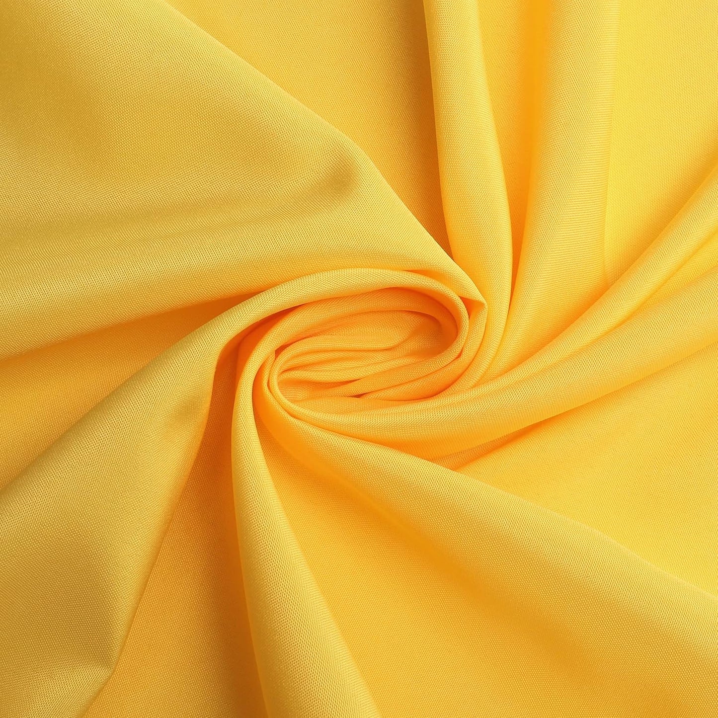 sancua Round Tablecloth - 80 Inch - Water Resistant Spill Proof Washable Polyester Table Cloth Decorative Fabric Table Cover for Dining Tables, Buffet Parties and Camping, Yellow