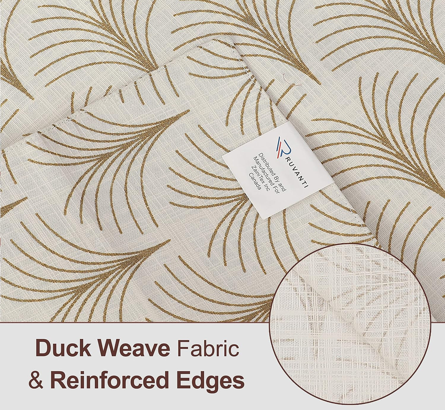 Ruvanti 100% Cotton Table Runner 72 Inches Long, Non-Slip, Stain Resistant, Washable & Reusable Table Runners Perfect for Wedding, Parties, Christmas, Holiday, in-Door use - Luminous