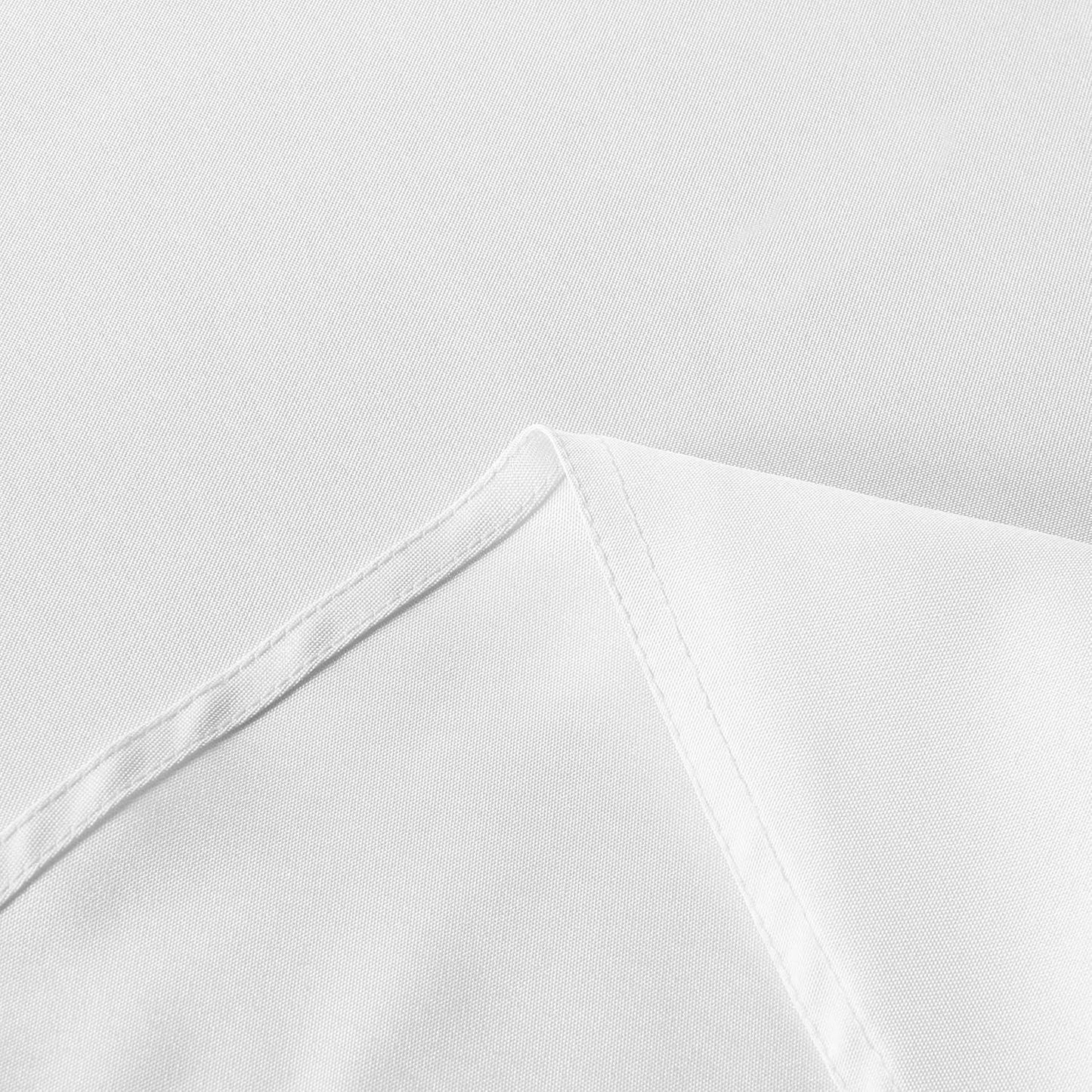 sancua Round Tablecloth - 70 Inch - Water Resistant Spill Proof Washable Polyester Table Cloth Decorative Fabric Table Cover for Dining, Buffet Parties and Camping, White(Fits 24-58 Inch Tables)