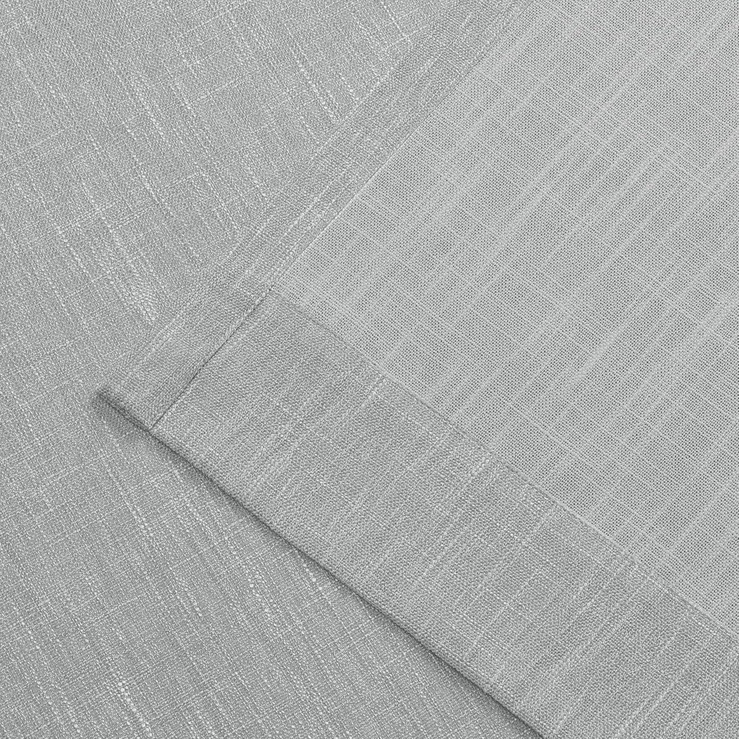 Vision Home Gray Pinch Pleated Semi Sheer Curtains Textured Light Filtering Window Curtains 108 inches for Living Room Bedroom Silver Grey Pinch Pleat Drapes with Hooks Back Tabs 2 Panels 40" Wx108 L