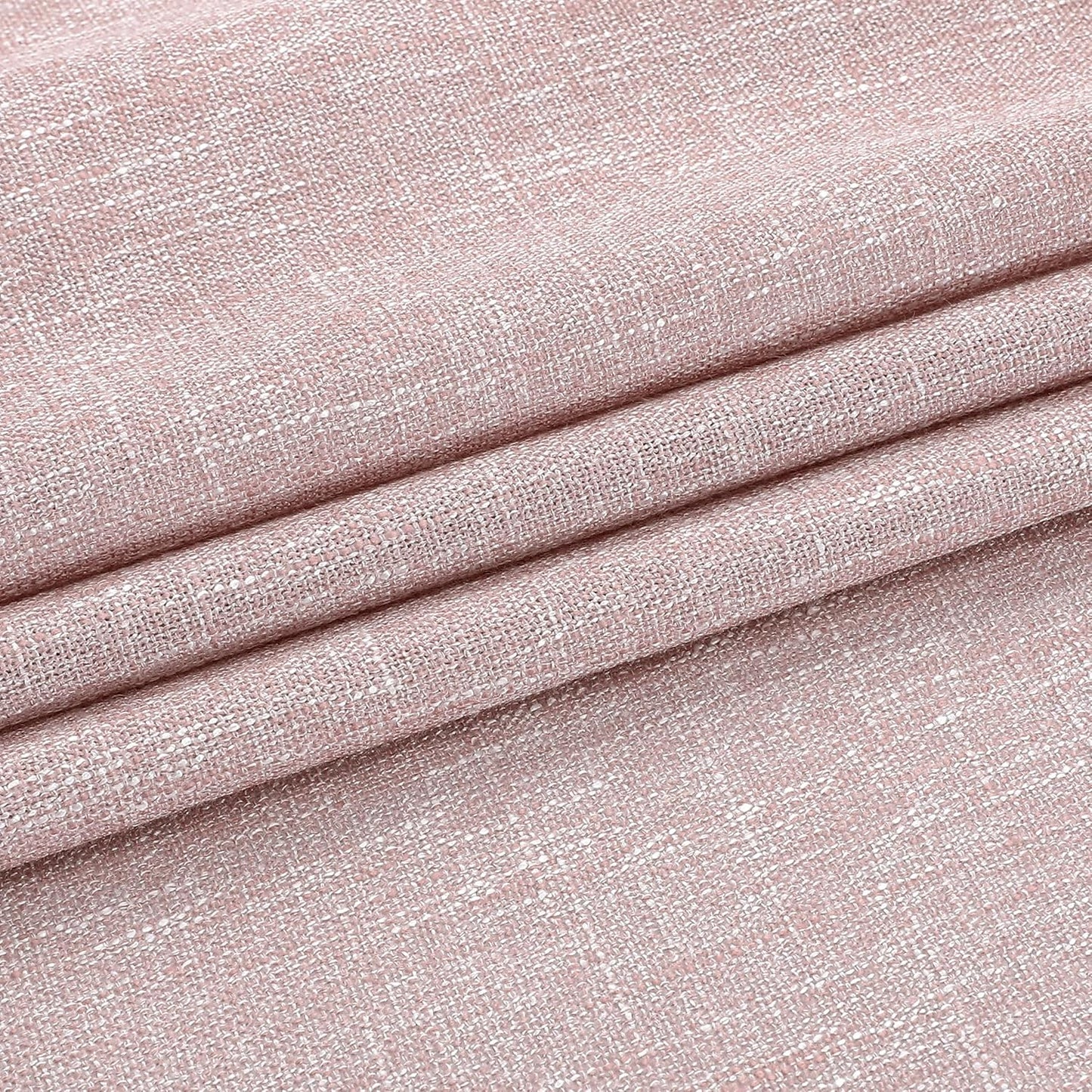 Vision Home Pink Pinch Pleated Semi Sheer Curtains for Girls Bedroom Living Room Textured Light Filtering Window Curtains 102 inch Rayon Blended Pinch Pleat Pink Drapes with Hooks 2 Panels 40"Wx102"L