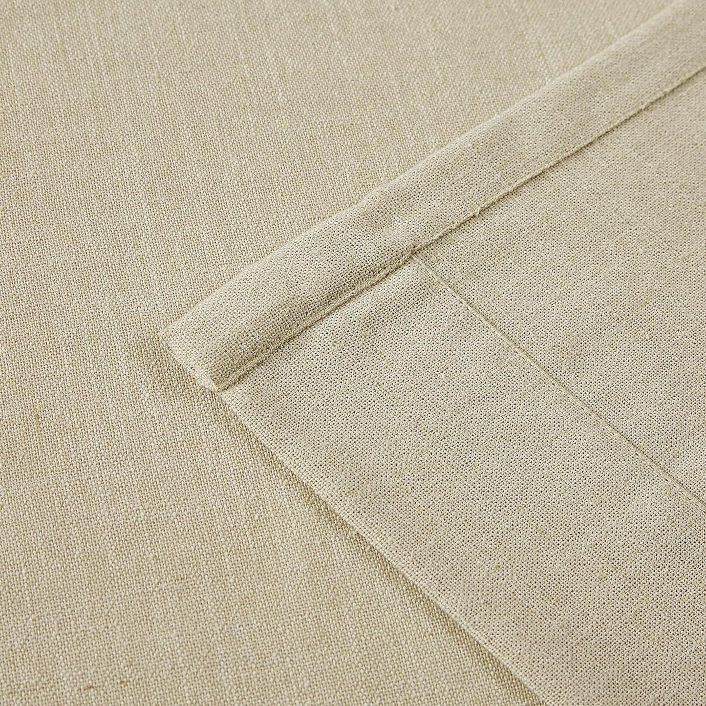 Vision Home Sand Pinch Pleated Semi Sheer Curtains Textured Linen Blended Light Filtering Window Curtains 102 inch for Living Room Bedroom Pinch Pleat Drapes with Hooks 2 Panels 40"Wx102"L,Camel Beige