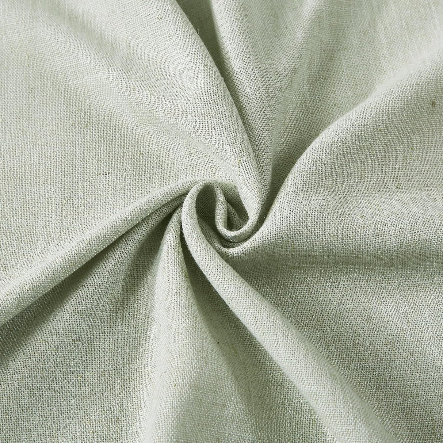 Vision Home Light Green Pinch Pleated Semi Sheer Curtains Textured Linen Blended Light Filtering Window Curtains 84 inch for Living Room Bedroom Patio Pinch Pleat Drapes with Hooks 1 Panel 60" Wx84 L